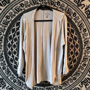 Tan Hooded A&E Plush Cardigan